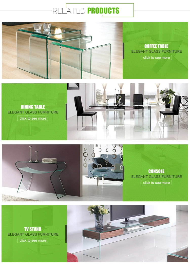 Modern Square Tempered Glass Top Coffee Table Center Table Set