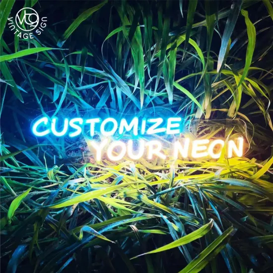 Venta al por mayor, fábrica de China, triangulación de envíos, tablero acrílico, luz personalizada, nombre, letra presente, LED flexible, letrero de neón personalizado