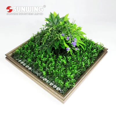 Productos calientes Arte de jardín de pared vertical con protección UV con follaje